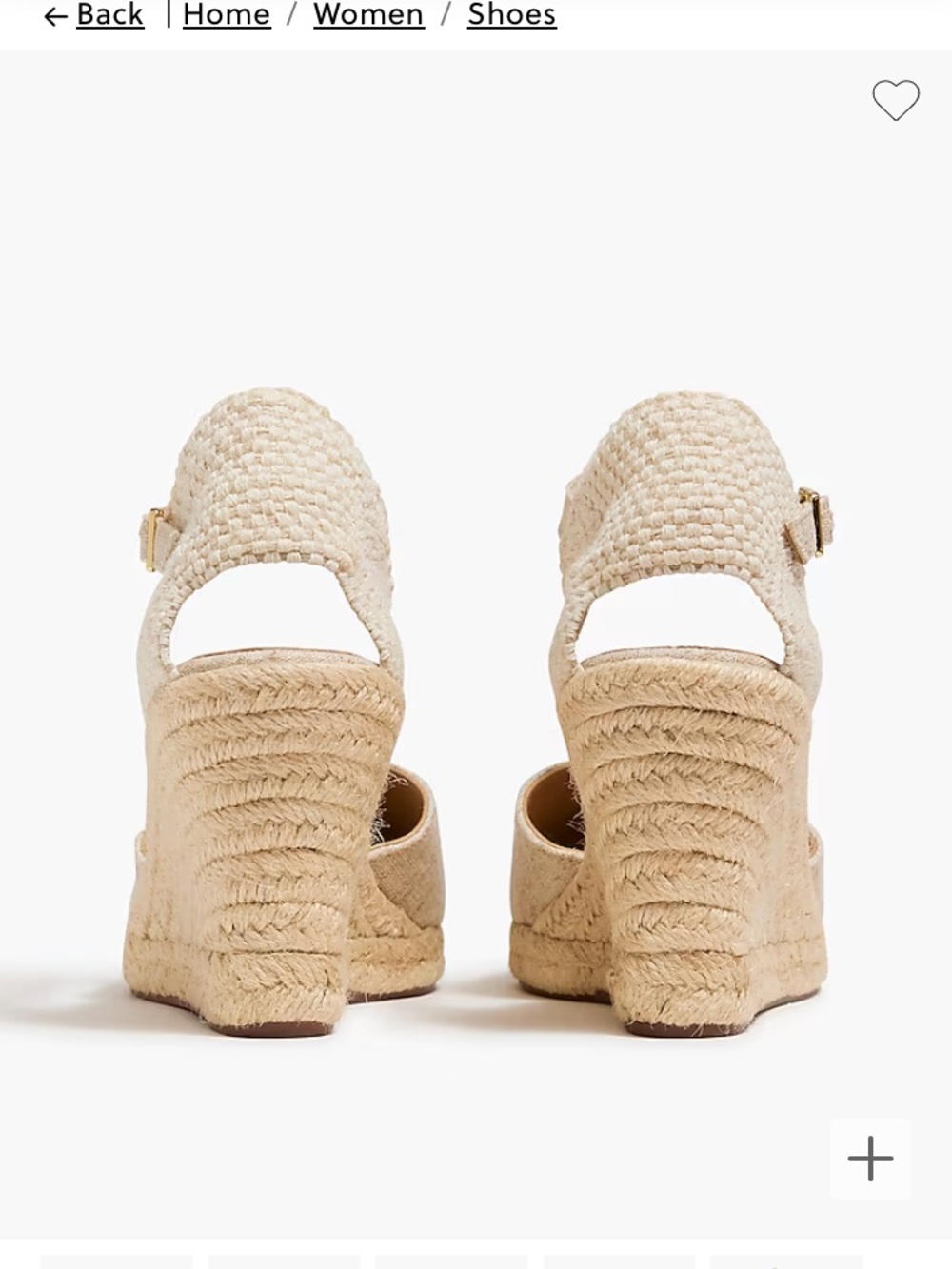 J. Crew Factory Cream Espadrille Ankle-Strap Wedge Shoes - Picture 3 of 4